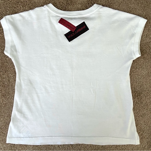 DOLCE & GABBANA Love is What You Want Cotton T-Shirt Roses Sequin Embroi… - Picture 4 of 10